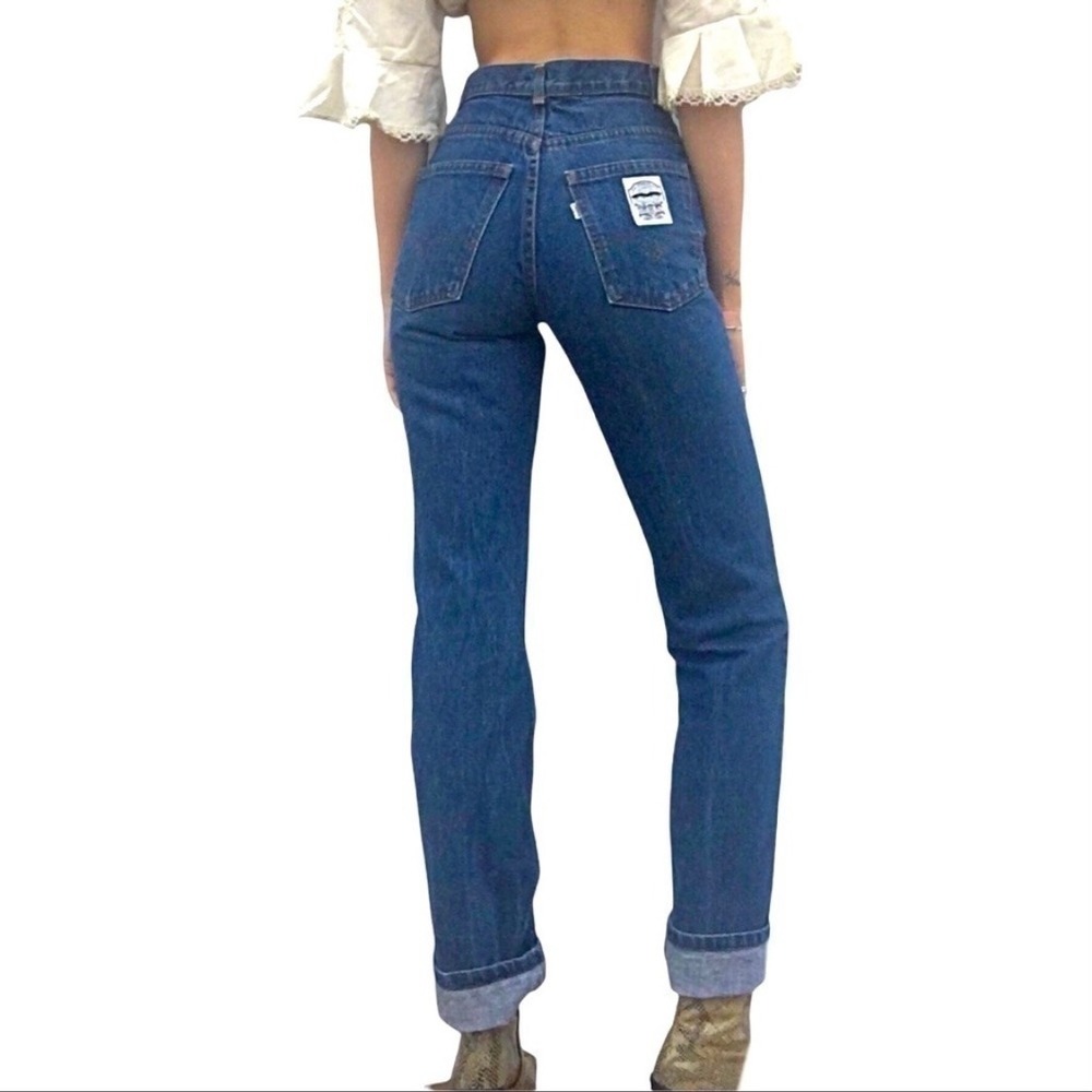 Vintage 70's Levi's White Tab Two Horse Patch Straight High Waisted Womens Jeans